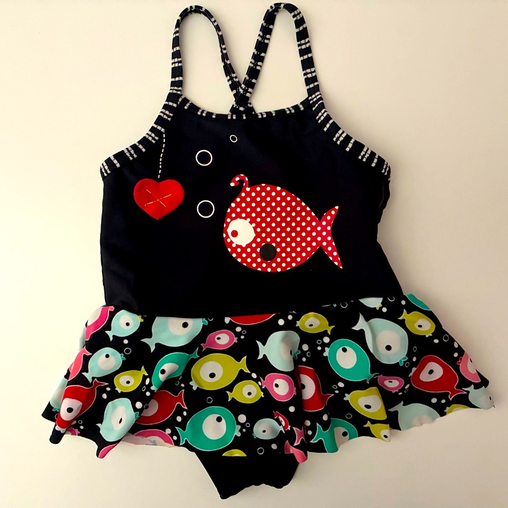 Bada Boom 18 months ruffle skirt one-piece bathing suit